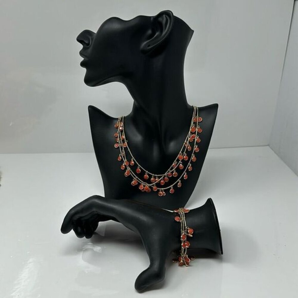 Anne Klein necklace and assorted bracelet set